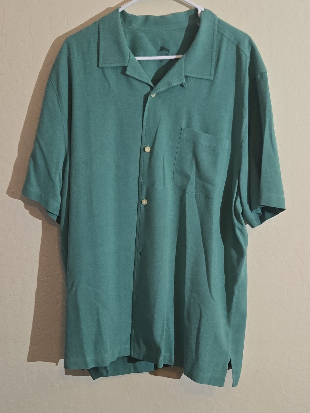 Tommy Bahama Teal Short-Sleeve Camp Button-Down Shirt